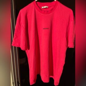 Zara Hot Pink PRÜFEN Crewneck Short Sleeve Tee
